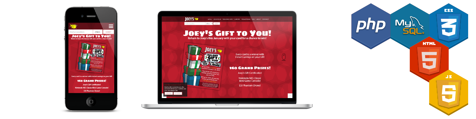 Joey's Seafood Restaurants Website