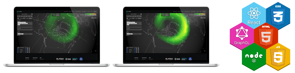 Visualization of Aurora and Satellite Data